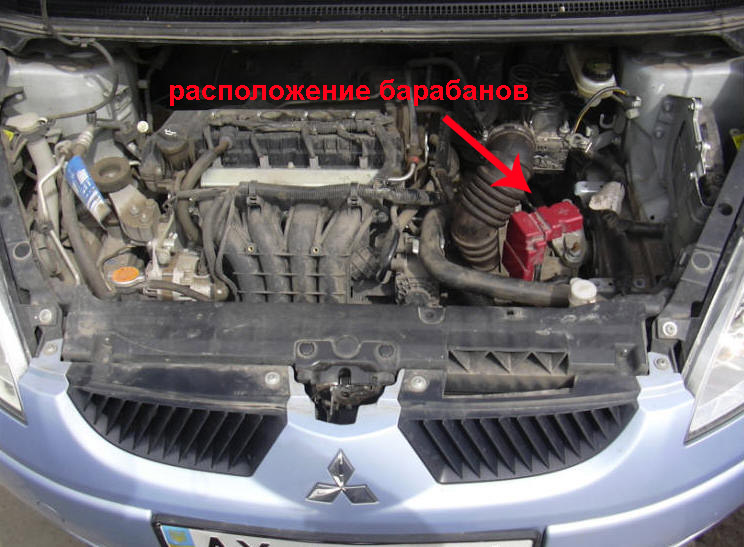 Mitsubishi Colt под капотом механизма выбора передач